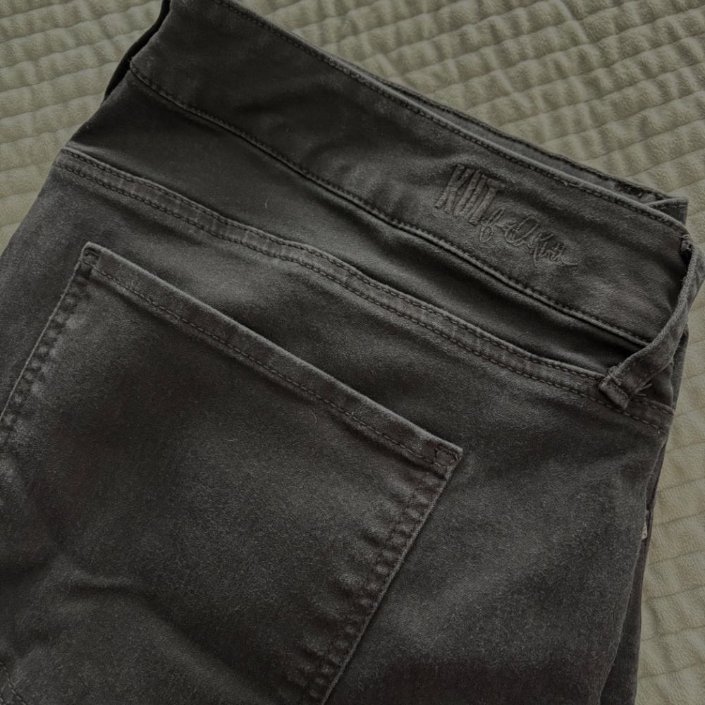 KUT from the Kloth Lucy Double Button Wide Leg Black Jeans (20W)